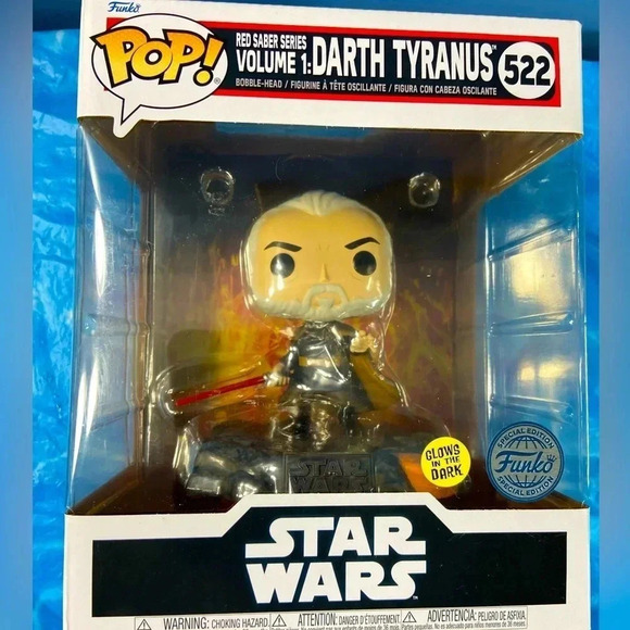 Star Wars - Red Saber Series  Vol. 1 - Darth Tyranus #522 Funko Pop! ❗️⚔️💀 - Picture 2 of 11